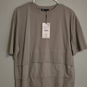 Zara Khaki T-Shirt